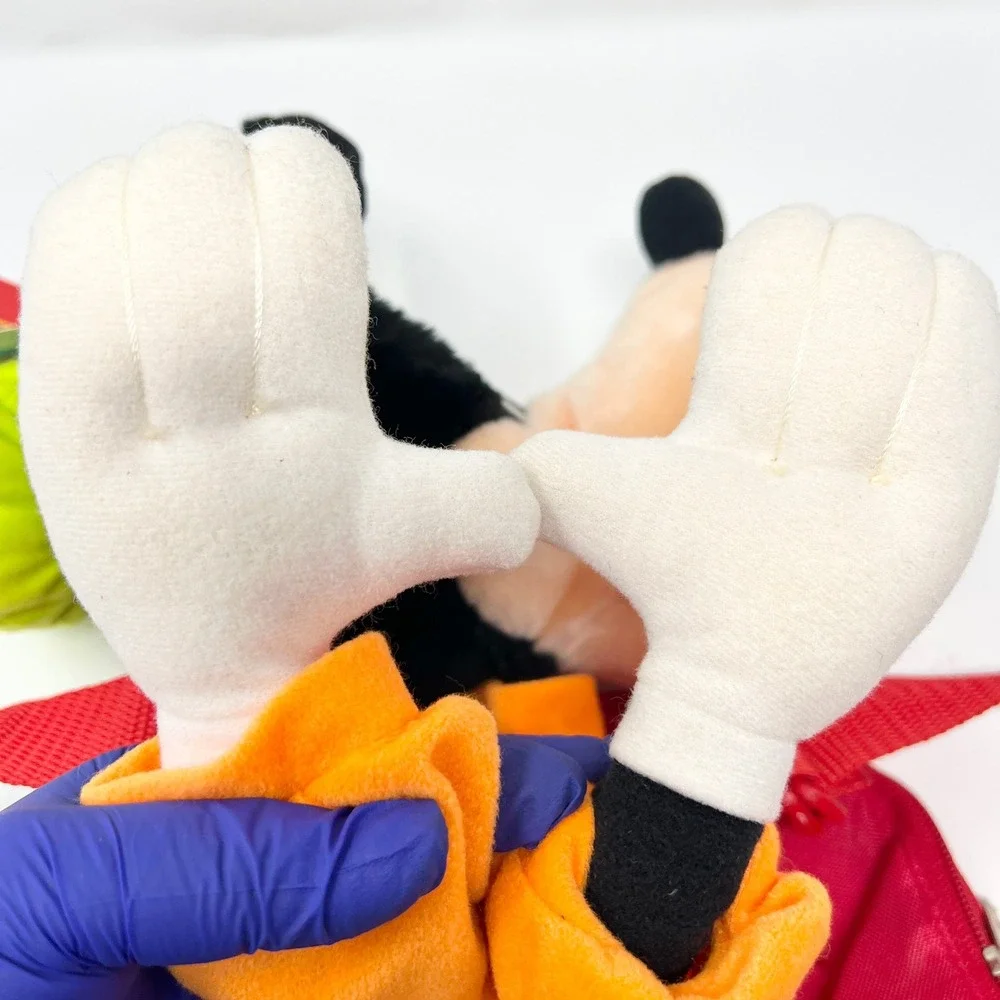 Vintage Disney Goofy Plush Backpack Red Pyramid Handbags Mickey's Stuff RARE NWT